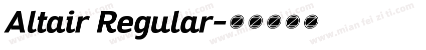 Altair Regular字体转换